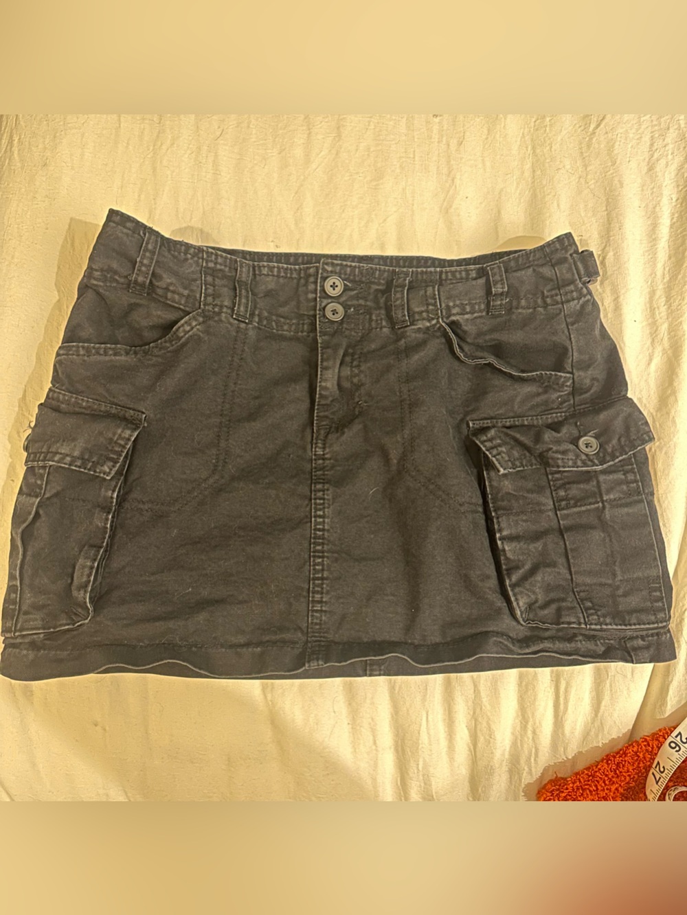 003 John Galt Black Cargo Mini Skirt- Size S